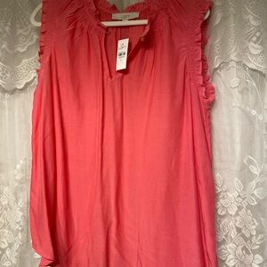 Darling Pink Ann Taylor Loft Sleeveless Blouse